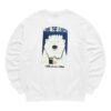 Maglione sportivo da uomo Fila x Pepe Shimada con stampa cartoon e collo rotondo, bianco