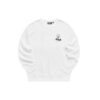 Maglione sportivo da uomo Fila x Pepe Shimada con stampa cartoon e collo rotondo, bianco