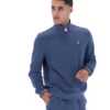 Maglione Vintage Indigo Ramy F-Box con zip a 1/4