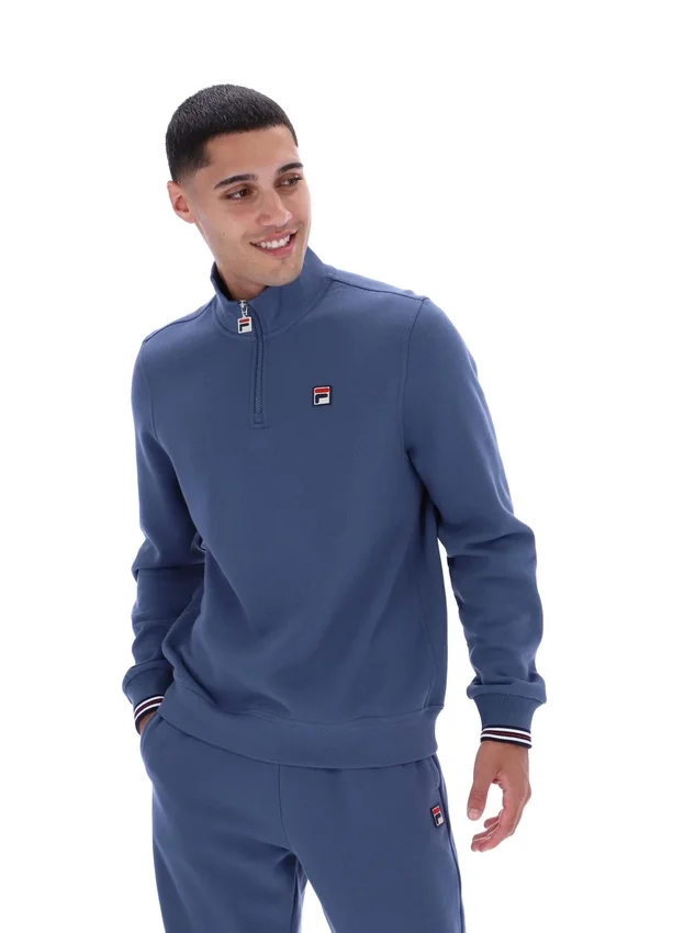 Maglione Vintage Indigo Ramy F-Box con zip a 1/4