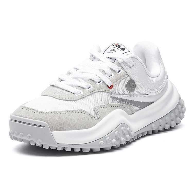 Mihara x Fila T1 Scarpe a pois bianco/grigio