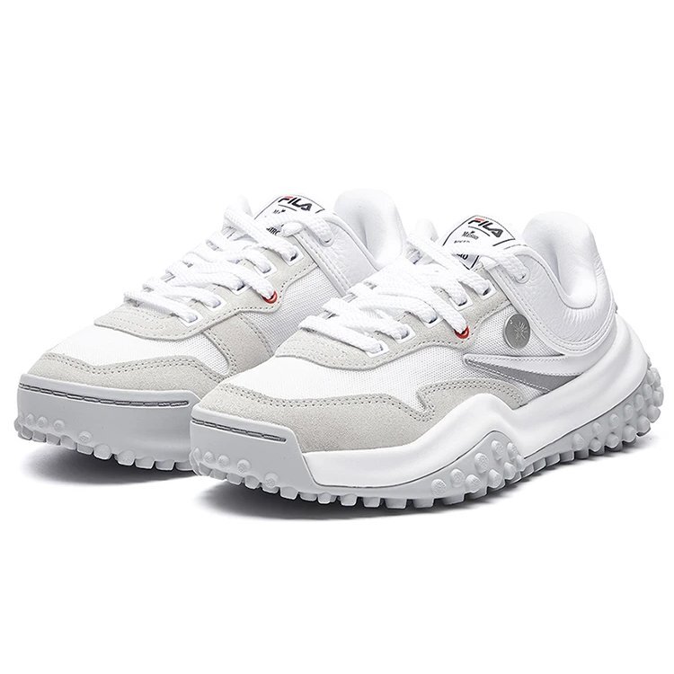 Mihara x Fila T1 Scarpe a pois bianco/grigio