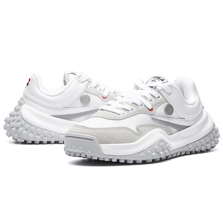 Mihara x Fila T1 Scarpe a pois bianco/grigio