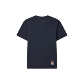 Pantaloncini a maniche corte con stampa alfabetica, blu
