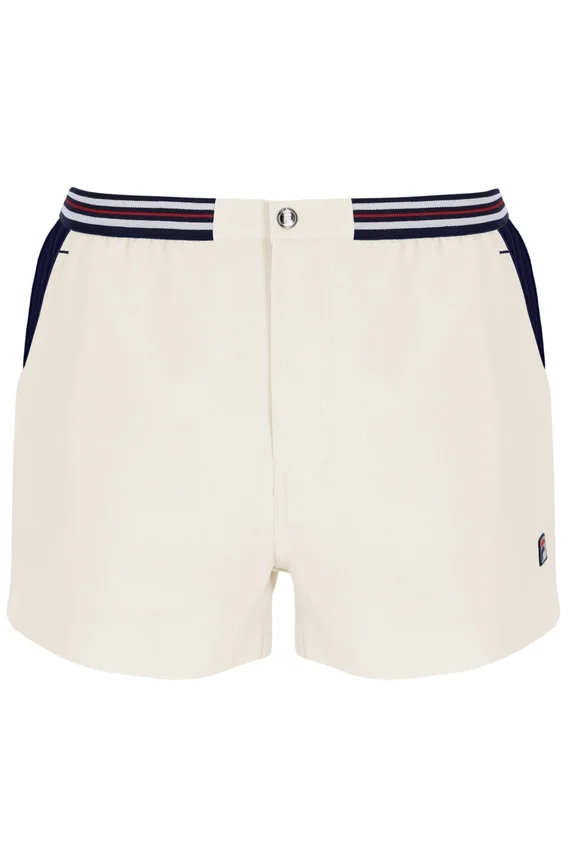 Pantaloncini a righe con tasche in spugna High Tide color Gardenia