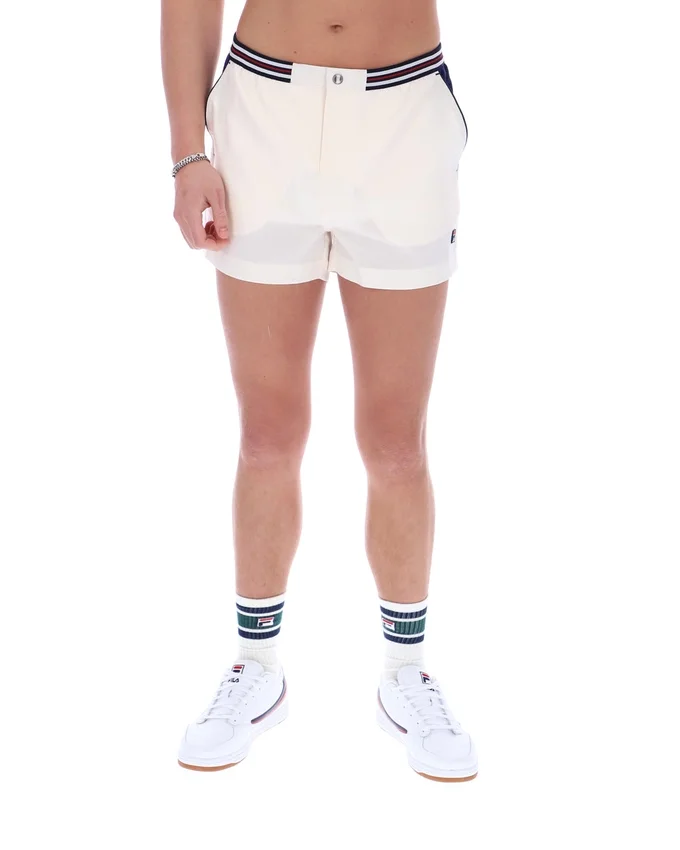 Pantaloncini a righe con tasche in spugna High Tide color Gardenia
