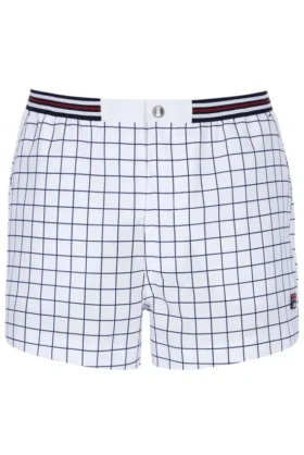 Pantaloncini bianchi High Tide in spugna con tasche a righe