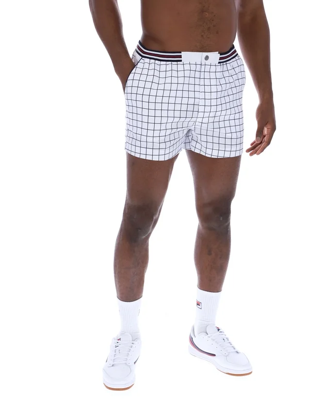 Pantaloncini bianchi High Tide in spugna con tasche a righe