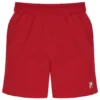 Pantaloncini da tennis da uomo rossi da 5" con slip interno