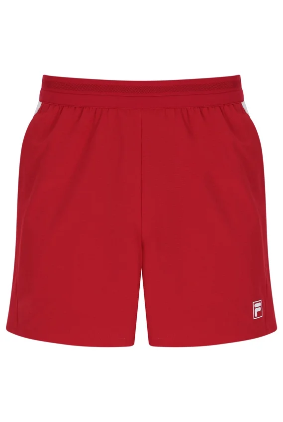 Pantaloncini da tennis da uomo rossi da 5" con slip interno
