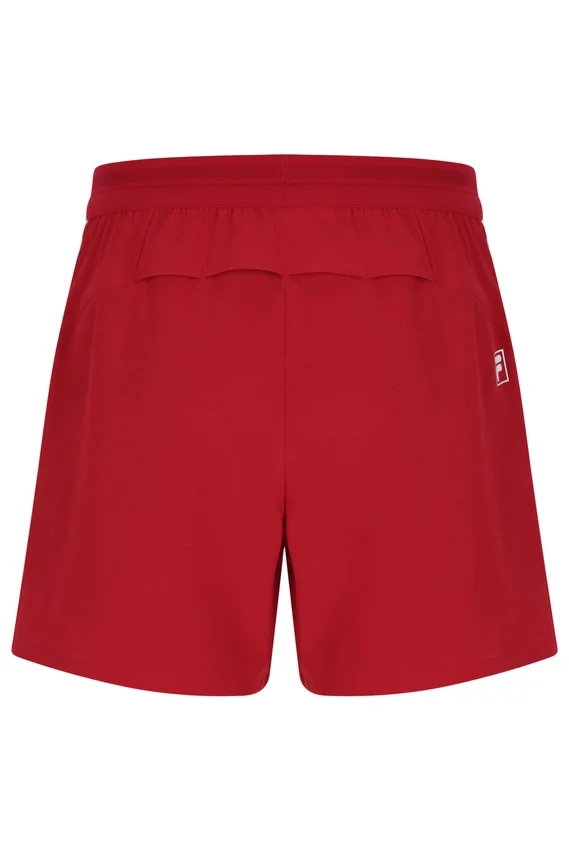 Pantaloncini da tennis da uomo rossi da 5" con slip interno