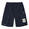 Pantaloncini da uomo con tasca e stampa del logo, blu