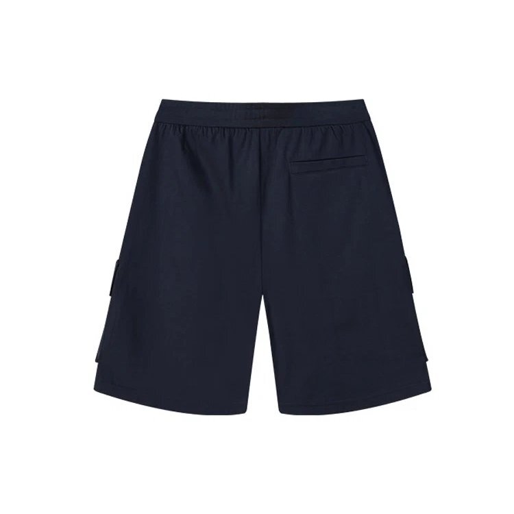 Pantaloncini da uomo con tasca e stampa del logo, blu