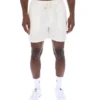 Pantaloncini Eusebio con pieghe a spillo color Gardenia