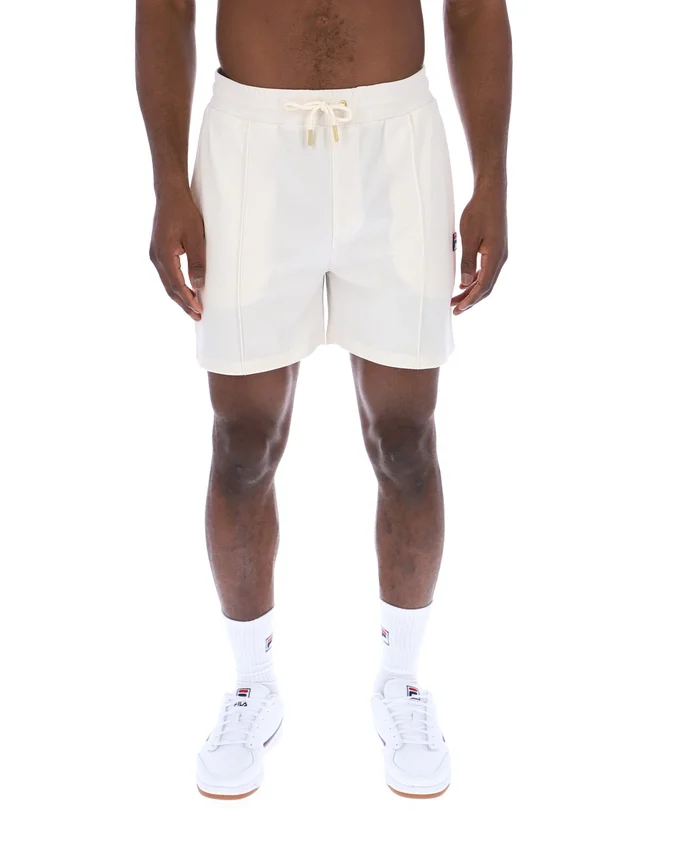 Pantaloncini Eusebio con pieghe a spillo color Gardenia