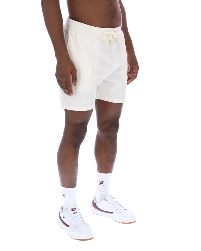 Pantaloncini Eusebio con pieghe a spillo color Gardenia