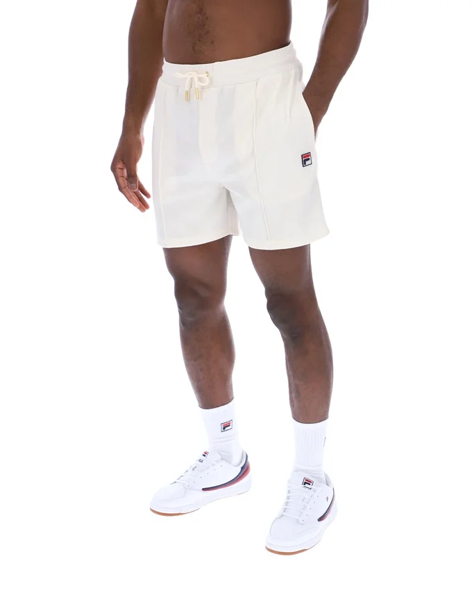 Pantaloncini Eusebio con pieghe a spillo color Gardenia