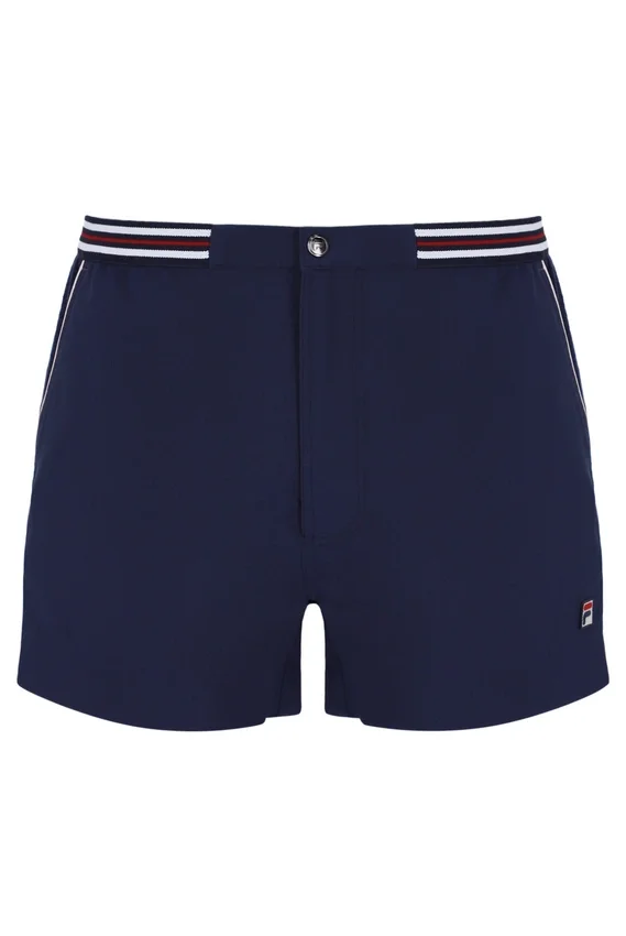 Pantaloncini Fila High Tide in spugna a righe con tasche, blu navy