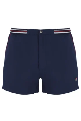 Pantaloncini Fila High Tide in spugna a righe con tasche, blu navy