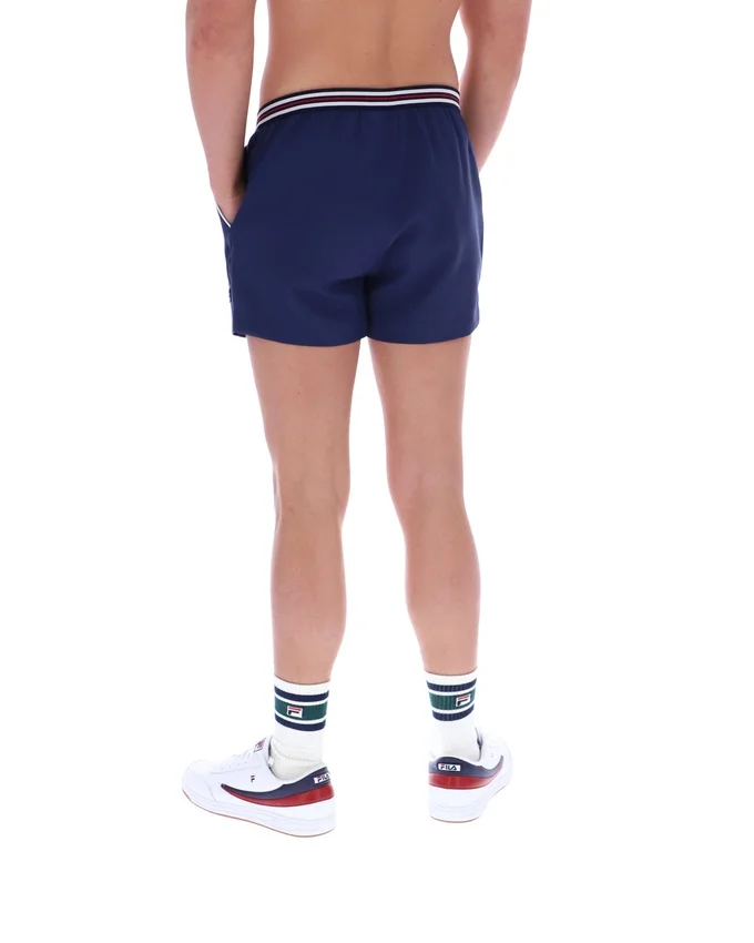Pantaloncini Fila High Tide in spugna a righe con tasche, blu navy