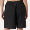 Pantaloncini Fila x Hailey Bieber in tessuto stropicciato, neri