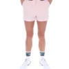 Pantaloncini High Tide in spugna a righe con tasche, rosa pallido