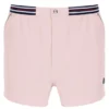 Pantaloncini High Tide in spugna a righe con tasche, rosa pallido