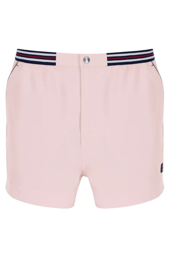 Pantaloncini High Tide in spugna a righe con tasche, rosa pallido