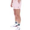 Pantaloncini High Tide in spugna a righe con tasche, rosa pallido