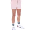 Pantaloncini High Tide in spugna a righe con tasche, rosa pallido