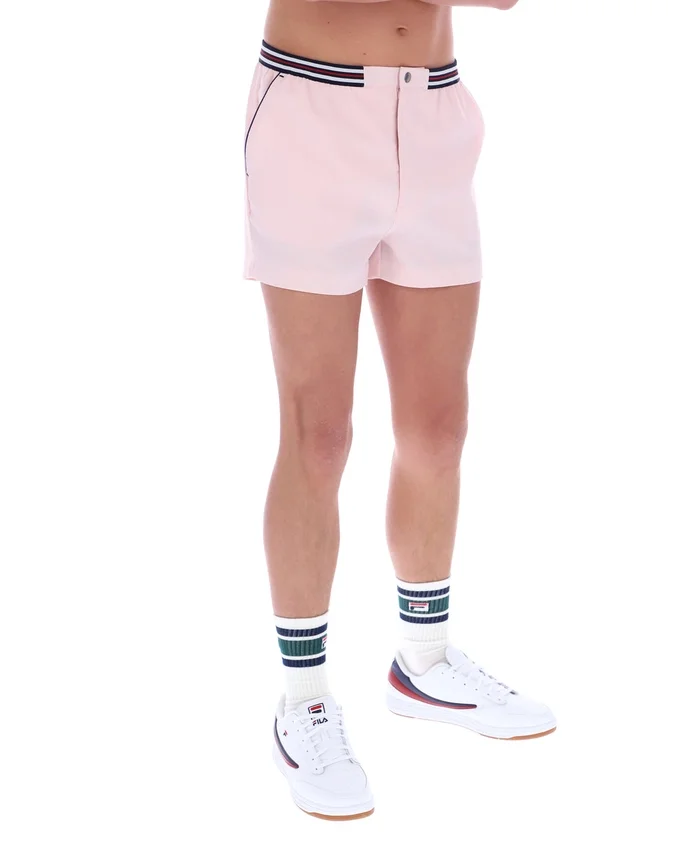 Pantaloncini High Tide in spugna a righe con tasche, rosa pallido