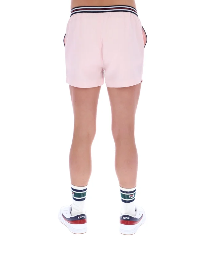 Pantaloncini High Tide in spugna a righe con tasche, rosa pallido