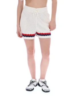 Pantaloncini in maglia all'uncinetto Fino