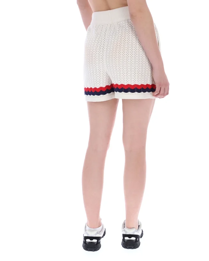 Pantaloncini in maglia all'uncinetto Fino