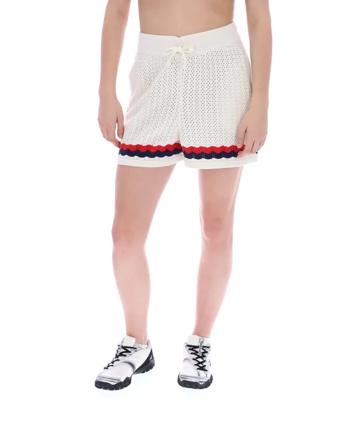 Pantaloncini in maglia all'uncinetto Fino