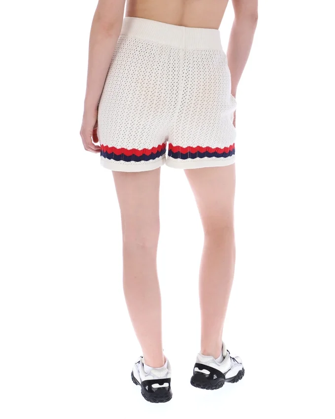 Pantaloncini in maglia all'uncinetto Fino