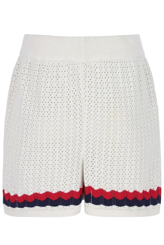 Pantaloncini in maglia all'uncinetto Fino