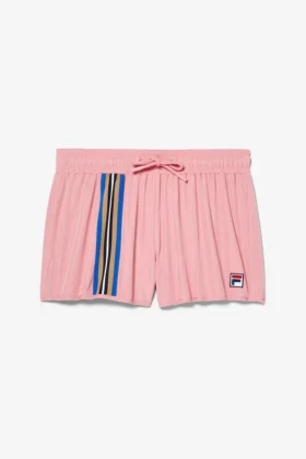 Pantaloncini rosa con dettagli a nastro