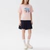 Pantaloncini sportivi casual a maniche corte con stampa delfino, rosa