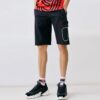 Pantaloncini sportivi casual in maglia con logo alfabetico, blu