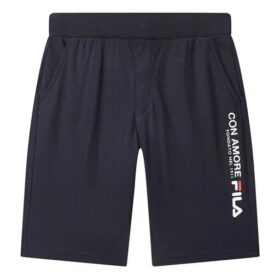 Pantaloncini sportivi con stampa alfabetica del logo, blu