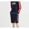 Pantaloncini sportivi con stampa alfabetica del logo, blu