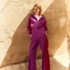 Pantaloni a gamba dritta Ventisei viola