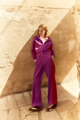 Pantaloni a gamba dritta Ventisei viola