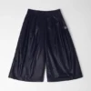 Pantaloni a zampa con pieghe blu notte