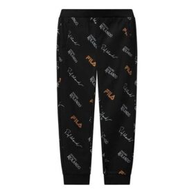 Pantaloni casual da uomo in maglia con monogramma, neri