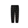 Pantaloni casual da uomo in maglia con monogramma, neri
