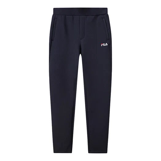 Pantaloni casual dritti Pantaloni lunghi sportivi in maglia termica Blu