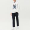 Pantaloni casual dritti Pantaloni lunghi sportivi in maglia termica Blu