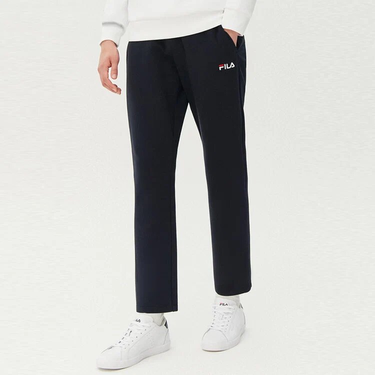 Pantaloni casual dritti Pantaloni lunghi sportivi in maglia termica Blu